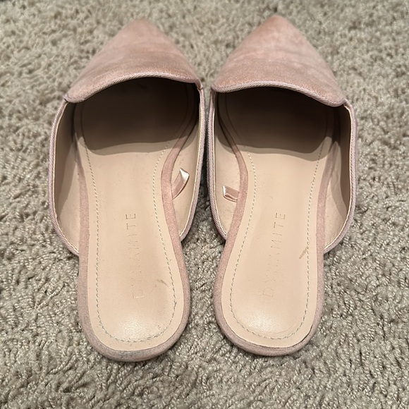 Soft pink suede mules size 7 - Picture 2 of 3
